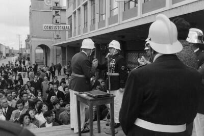 Serie del autor: Desfile Bomberos y entrega Carro bomba. 3ªCía. Año 1970